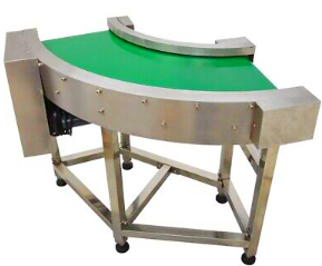 Curved belt conveyor