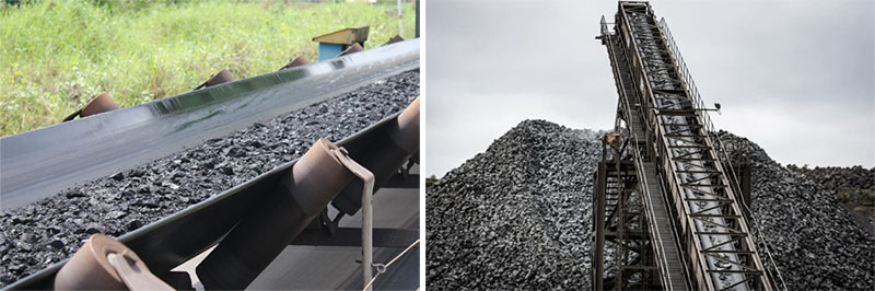 Inclined belt conveyor for coal operating in an Indonesian mine project
