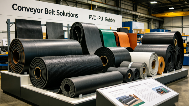 How to Choose the Right Conveyor Belt Material: PVC vs PU vs Rubber Selection Guide