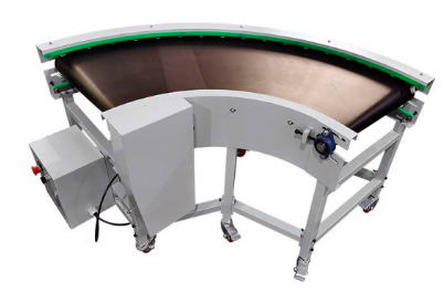 Curved belt conveyor