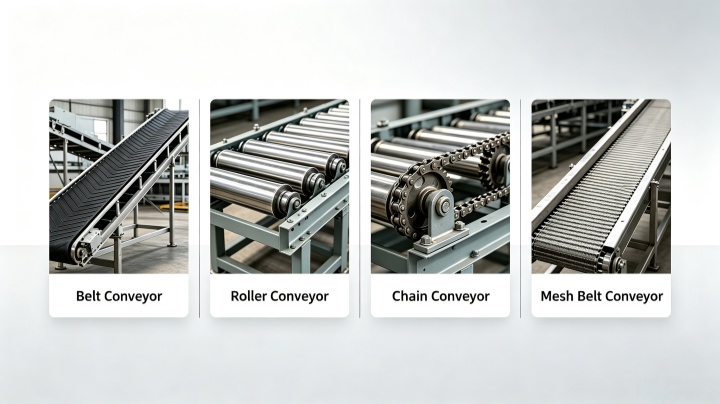 Types of truck loading conveyors telescopic flexible slat and ATLS comparison