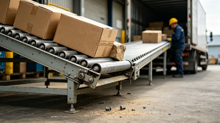 Truck loading conveyor selection guide by freight type and load capacity