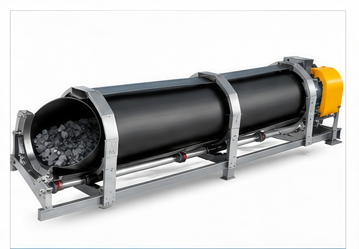 Structure of tubular belt conveyor for coal