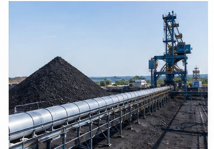 Drive system of tubular belt conveyor for coal