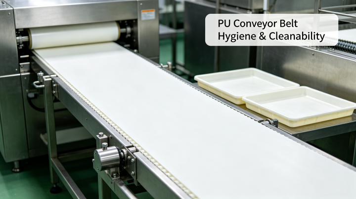 Hygienic PU conveyor belt for food processing industry