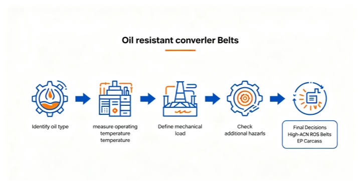 Practical selection workflow for oil resistant conveyor belts