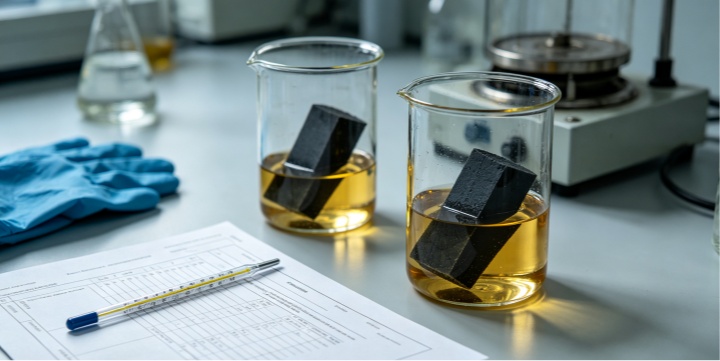 ISO 1817 rubber volume swell lab test for conveyor belt material